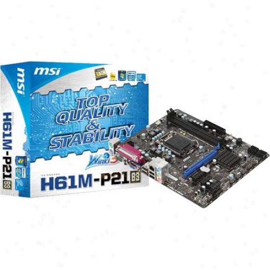 Msi Microstar Matx Intel H61 2ddr3 H61i-e35-b3 Motherboard Mainboard