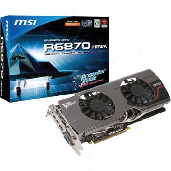 Msi Microstarr R6870 Hawk Radeon Hd 6870 1gb Gddr5 Pci Express 2.1 X16 Video Card