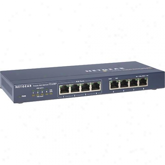 Netgear Fs108p - Prosafe 8-port 10/100 Switch With 4-port Poe