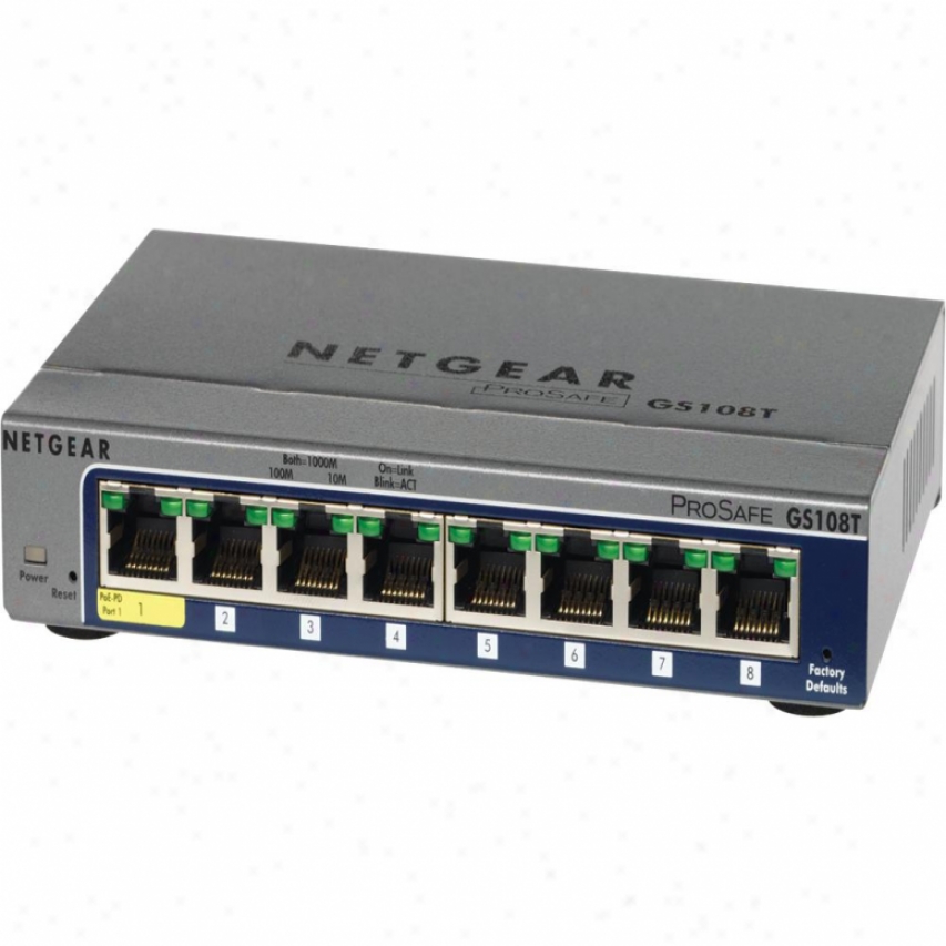 Netgear Gs108t-200 Prosafe 8-port Gigabit Smart Ethernet Switch
