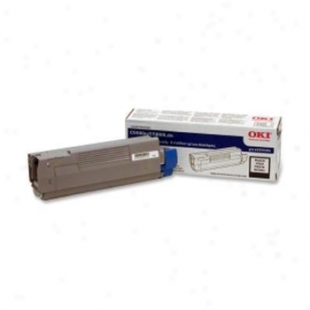 Okidata Blk Toner Cartridge, 5k Typec8