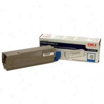 Okidata Cyan Toner Cartridge, 5k