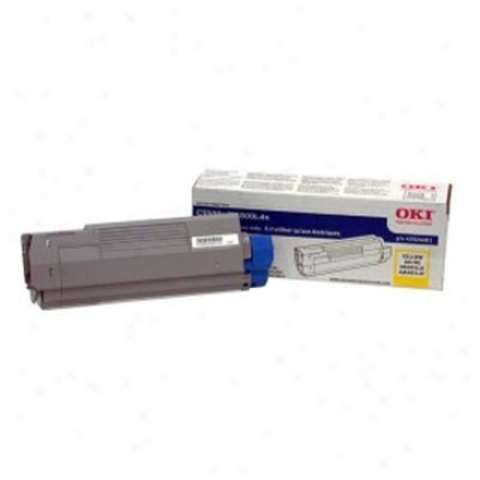 Okidata Yellow Toner Cartridge, 5k