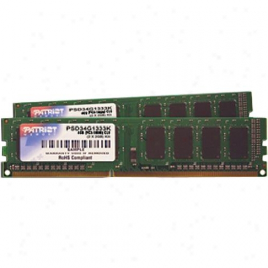 Patriot Memory 4gb (2x2gb) 1333mhz Ddr3 Memory Psd34g1333k