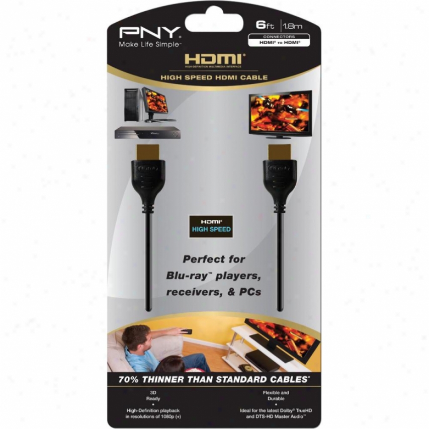 Pny Hdmi To Hdmi Cable 6-foot Chp10a06h