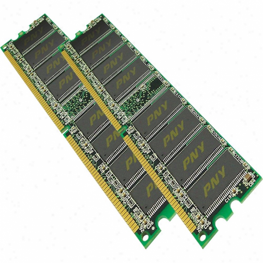 Pny Md2048kd1-400 2gb (2 X 1gb) 184-pin Ddr Sdram Desktop Memory