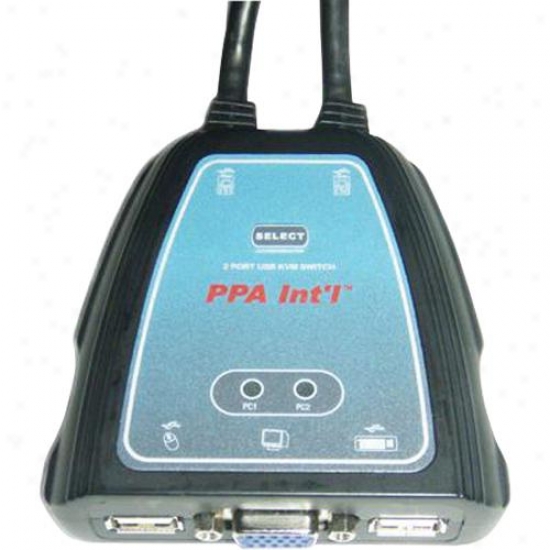 Ppa Int'l 7068 2 Port All-in-one Usb Cable Kvm Switch