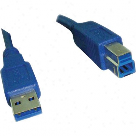 Ppa Int'l Usb 3.0 Spuerspeed Cable Am To Bm - Blue - 10 Feet