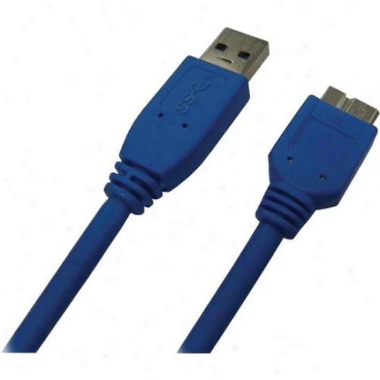 Qvs 10ft Usb 3.0 5gbps Type A Male To Micro-b Male Cable - Melancholy