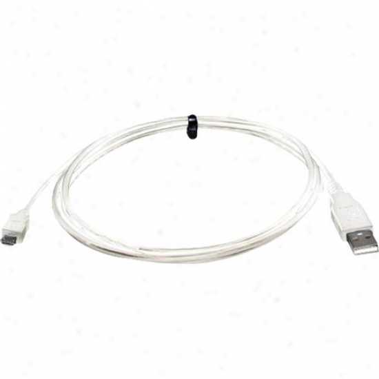 Qvs 3m Usb A Male To Micro-b Male Cable - White - Usb1m3m