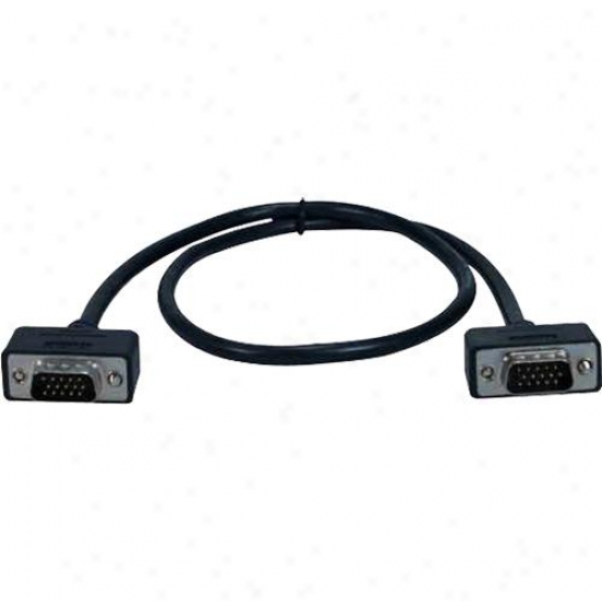 Qvs Cc388m1-10 Ultrathin Vga/qxga Hdtv/hd15 Male To Male Tri-shield Cable