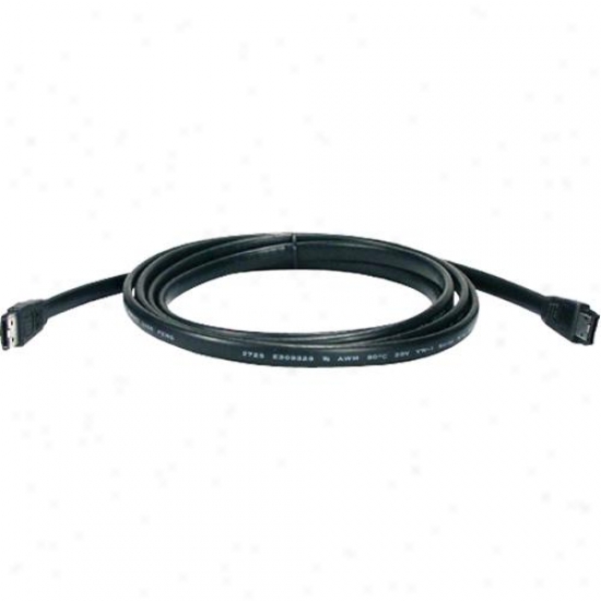 Qvs Sata2e-1m Premium 1m Esata Ii Shielded External 7-pin Data Cable - Black