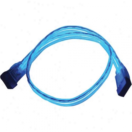 Qvs Satael-24bl Serial Ata Internal Data Neon El Blue Cable - 24 Inches