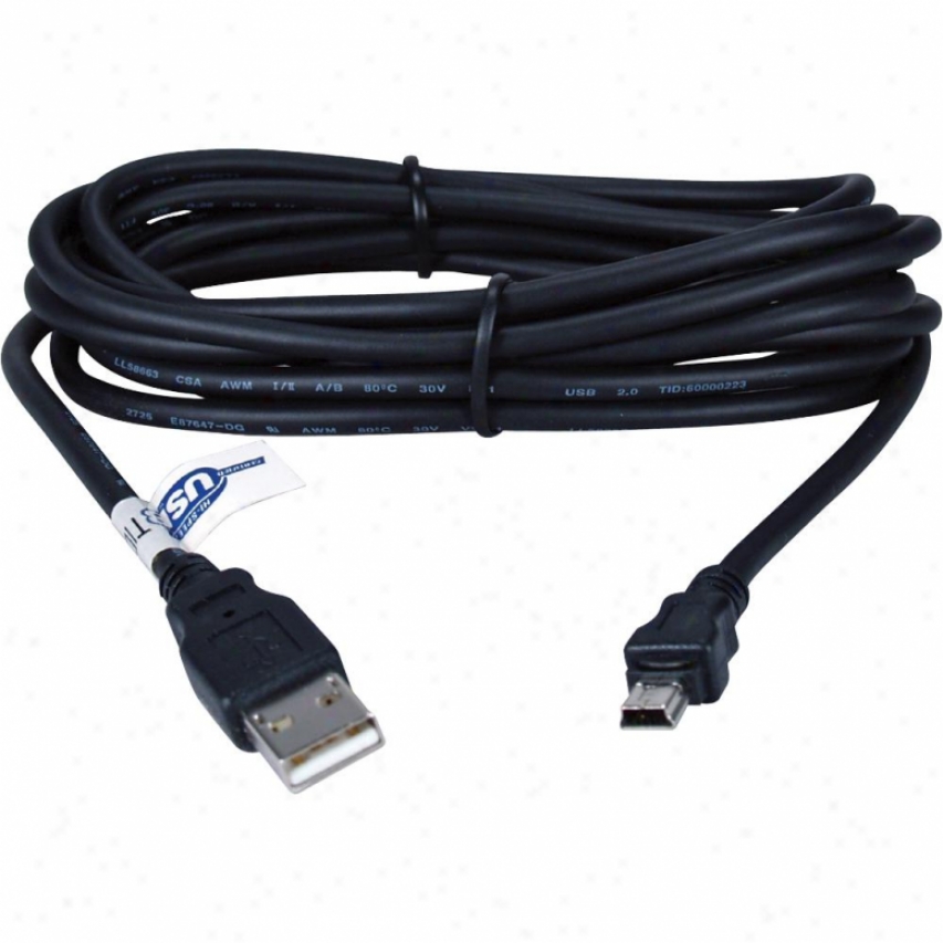 Qvs Usb To Mini Usb Charge/sync Cable 3 Foot Black Cc2215m03