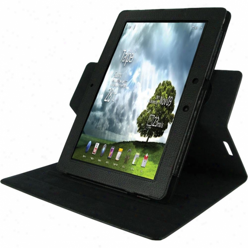 Roocase Dual-view Leather Case For Asus Eee Pad Trahsformer Prime Tf201 - Black