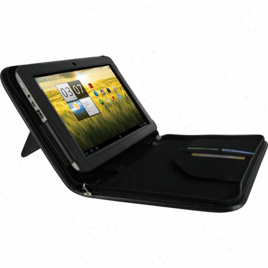 Roocase Executive Portfolio Leather Case For Acer Iconia A200exe-black