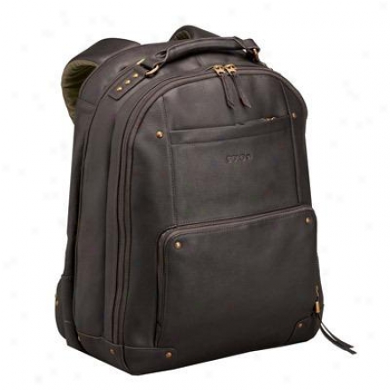 Solo 15.6" Laptop Backpack Colombian Leather - Espresso Vta701-3