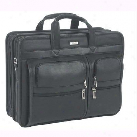 Solo 15" Leather Laptop Portfolio - Black N737-4