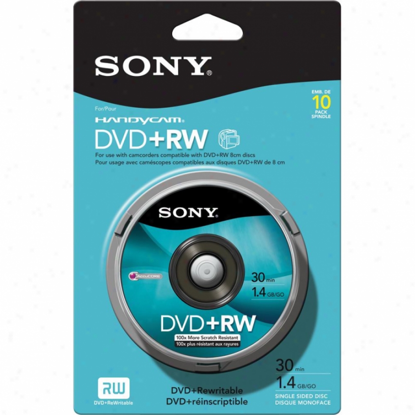 Sony 10dpw30rs2p 8cm Dvd+rw 10-pack Spindle