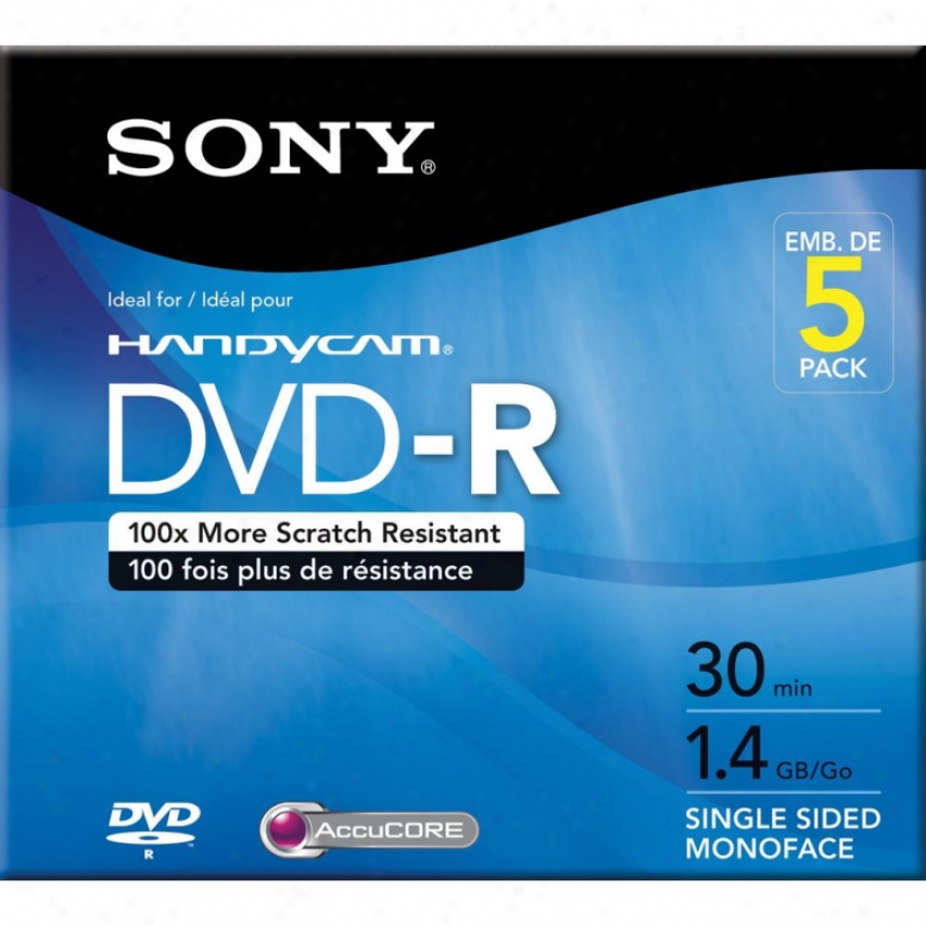 Sony 5-pack Dvd-r Discs 5dmr30r1h