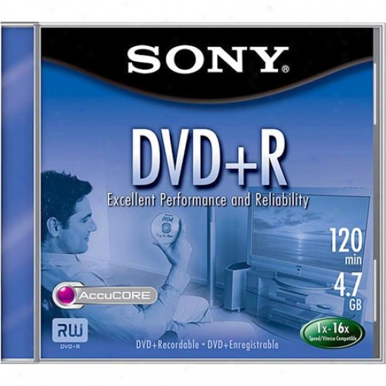 Sony Dpr47 5 Pack Of Dvd+r Discs In Jewel Cases