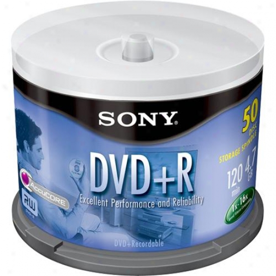 Sony Dvd+r Recordable Dvd Media (4.7gb) - 50-pack Spindle 50dpr47ls4