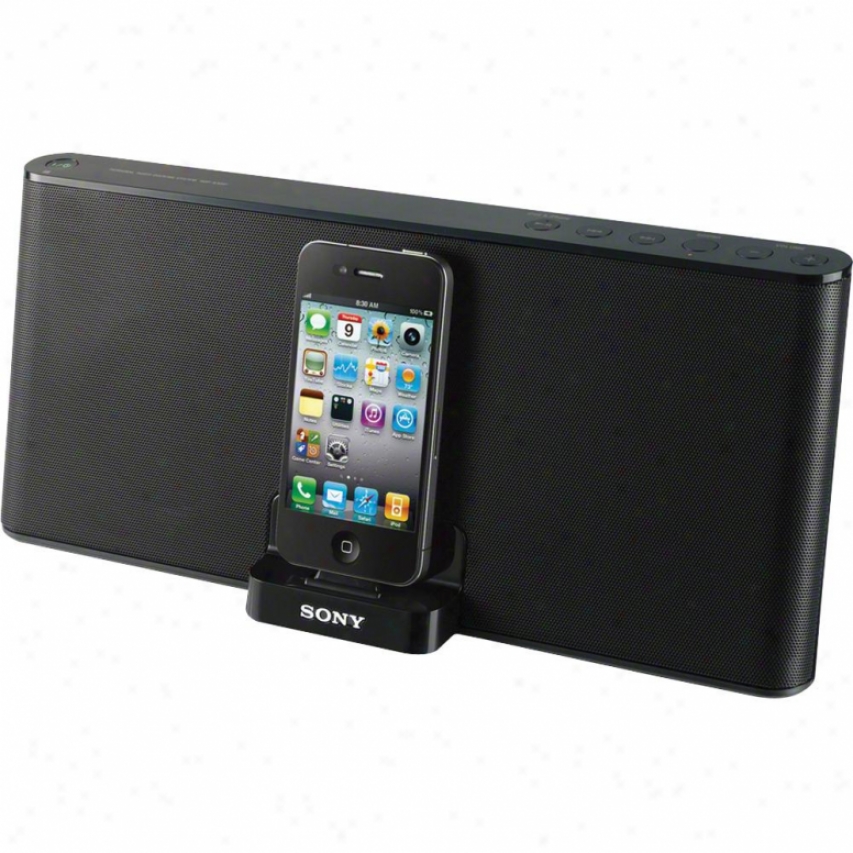 Sony Rdp-x30ip Premium Speaker Shorten System For Ipod, And Iphone - Black