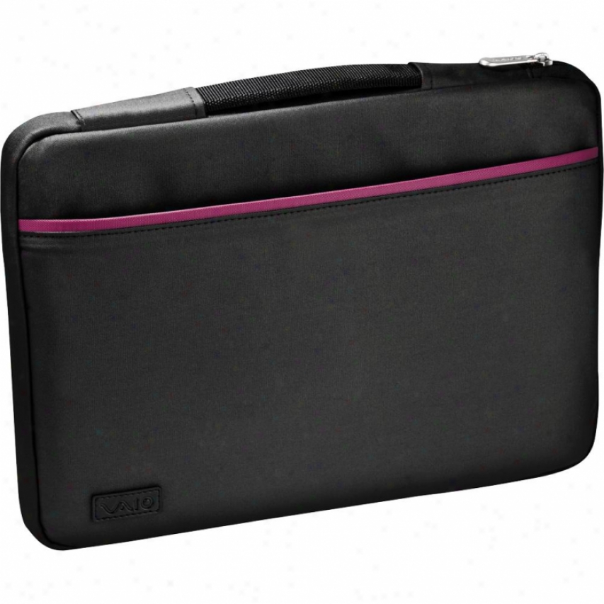 Sony Vgp-ams1c13/p Vaio&reg; S Series 13" Notebook Carrying Case - Black W/ Pink