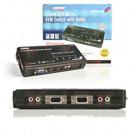 Startech 4 Embrasure Mini Usb Kvm Kit