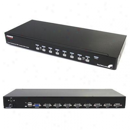 Startech 8-port 1u Rack Mount Usb Kvm Switch Kit W/ Osd Cables