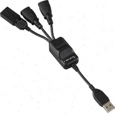 Targus Usb 2.0 4- Port Bend-a-hub With Mini Usb Adapter Ach103us1