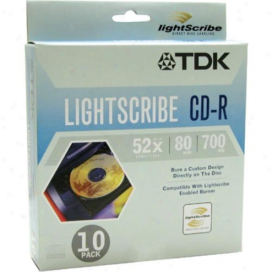 Tdk Cdr80lsw10 Lightscribe Cdr80