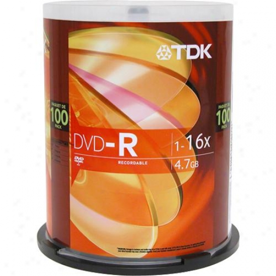 Tdk Dvd-r100-16 100 Pack Of Dvd-r Discs