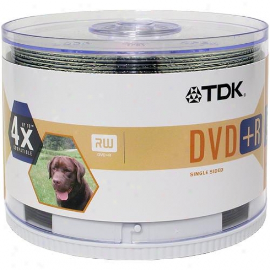 Tdk Pack Of 50 Blank 16x Dvd+r Media