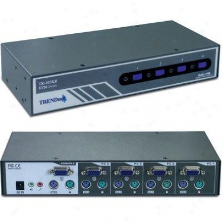 Trendnet 4-port Kvm Audio Rack Mount Sw