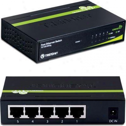 Trendnet 5-port 10/100mbps Green Switch