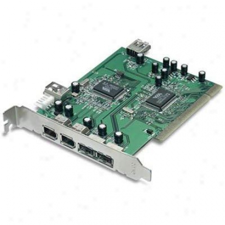 Trendnet 6-port Usb 2.0-firewire Combo Pci Adapter Tfu-h33