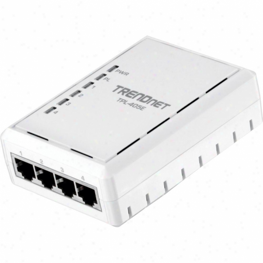 Trendnet Tpl-405e 4-port 500mbps Powerline Av Adapter