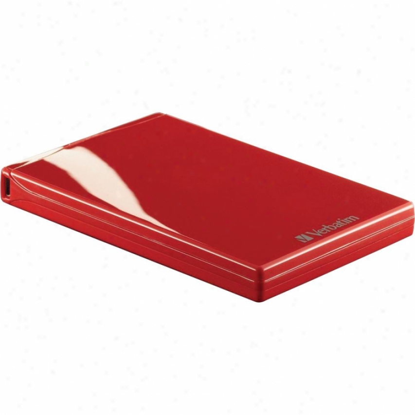 Verbatim 750gb Acclaim Usb Portable Laboriously Drive - Red 97383