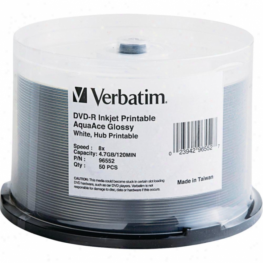 Verbatim Dvd-r 16x Aqua Ace Inkjet 50 P
