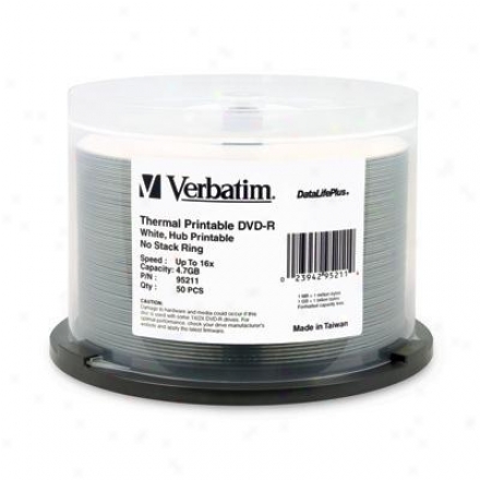 Verbatim Dvd-r 4.7gb 16xx White