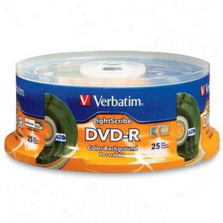 Verbatim Dvd-r Color Ltscribe 25pk Spin