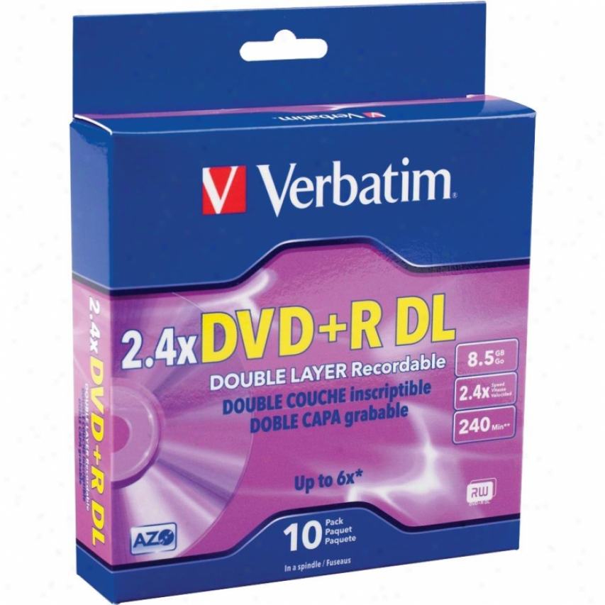 Verbatim Dvd+r Dual Layer Redordable Dvd 10 Pack 95166