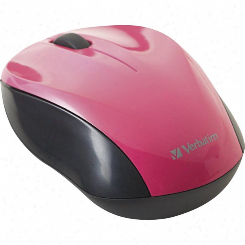 Verbatim Nano Wireless Notebook Optical Mouse - Pink - 97667