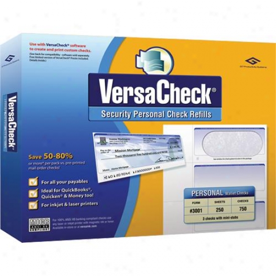Versacheck Form #3001 Personal Wallet Security Check Refills