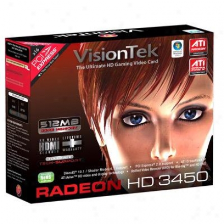 Visiontek 900231 Radeon Hd 3450 512mb Pcie Video Card