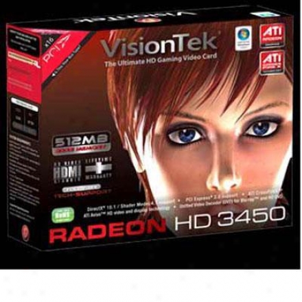 Visiontek Radeon Hd 3450 512mb Pci Video Card