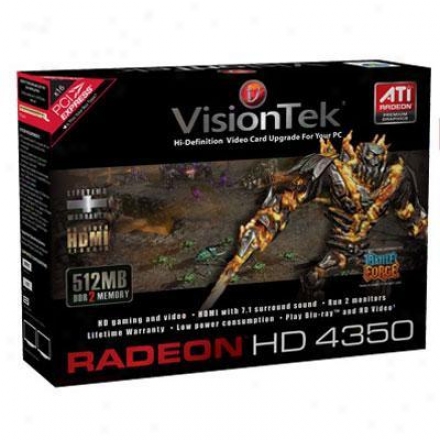 Visiontek Radeon Hd 4350 512mb Ddr2 Pci Express 2.0 Video Card