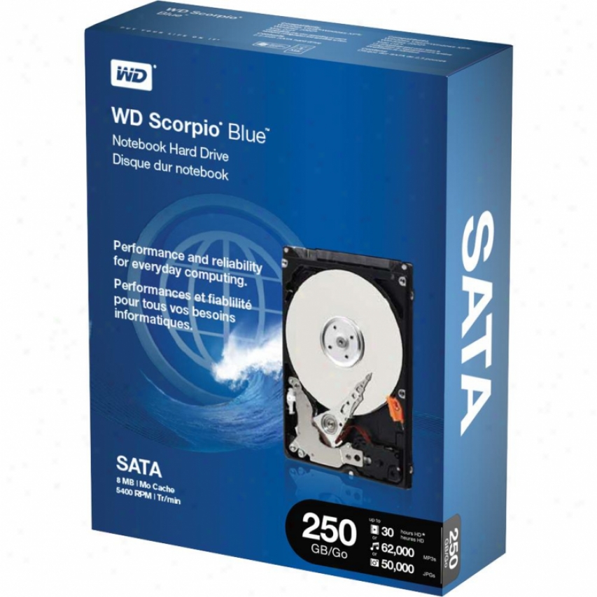 Western Digital Scorpio Pedantic  250gb Internal 2.5" Sata Notebook Hard Drive
