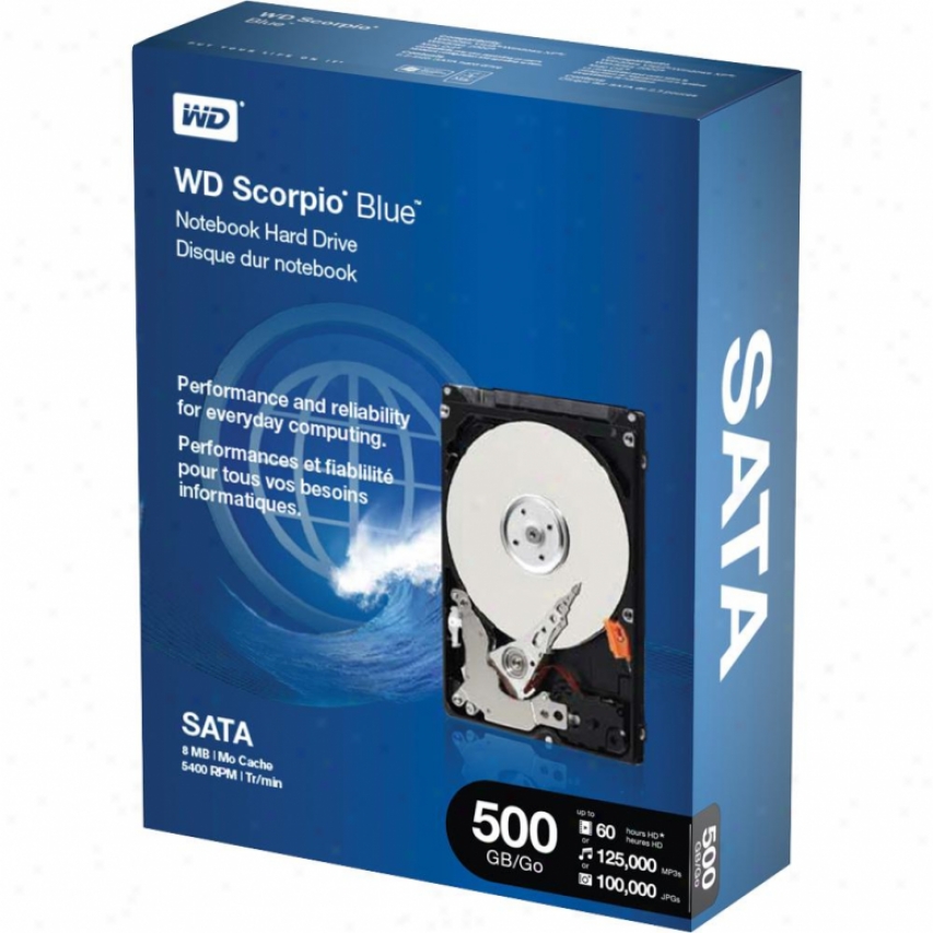 Western Digital Scorpio Blu3 500gb Internal 2.5-inch Sata Notebook Hard Drive